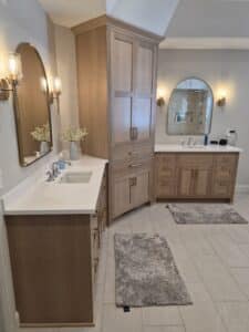 White Oak Corner Vanity