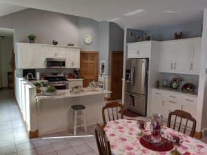 Painted Kitchen with cambria tops