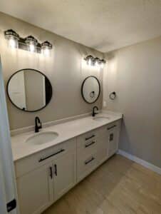 Painted Euro Two Sink Vanity